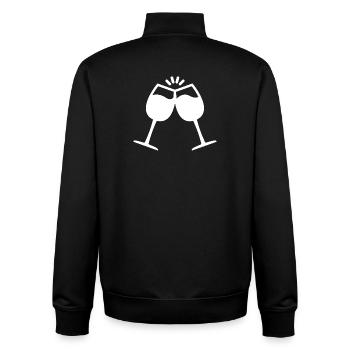 Wein - Unisex Organic Zip Sweatshirt von Stanley/Stella - Schwarz - Hinten - AI Model Male 185 light (185cm)