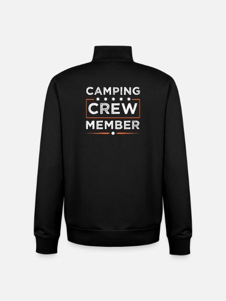 Camping Crew - Unisex Organic Zip Sweatshirt by Stanley/Stella - black