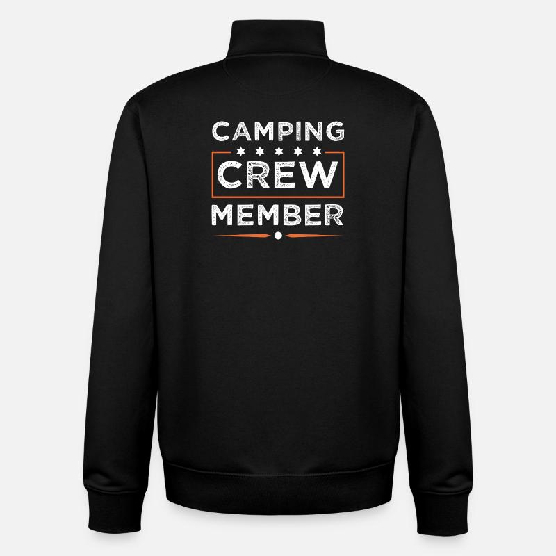 Équipe de camping - Sweat zippé unisexe en coton bio Stanley/Stella - noir