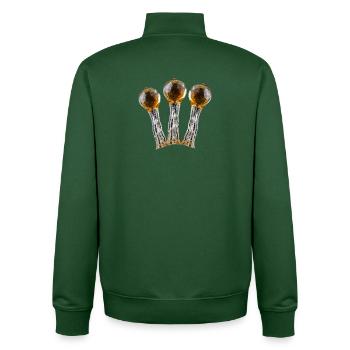 Harz Trichome - Unisex Organic Zip Sweatshirt von Stanley/Stella - Flaschengrün - Hinten - AI Model Male 185 dark (185cm)