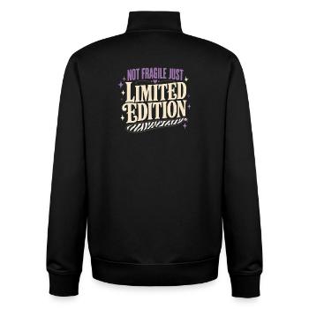 Eds-bewusstsein Ehlers-danlos Zebra-krieger - Unisex Organic Zip Sweatshirt von Stanley/Stella - Schwarz - Hinten - AI Model Male 185 light (185cm)