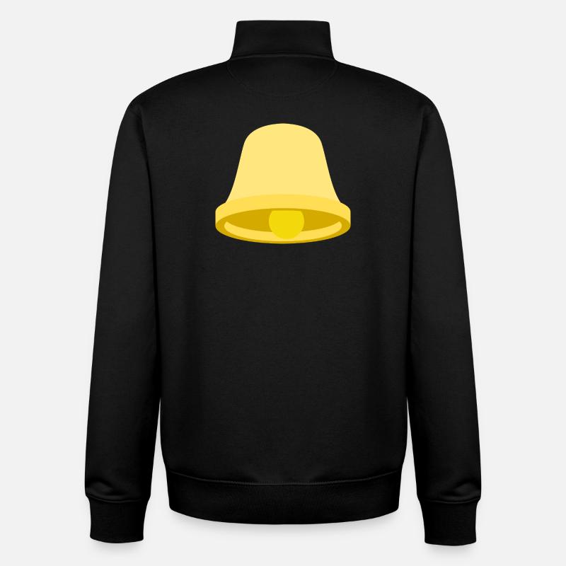 Icône de la clochette jaune – Minimal - Sweat zippé unisexe en coton bio Stanley/Stella - noir