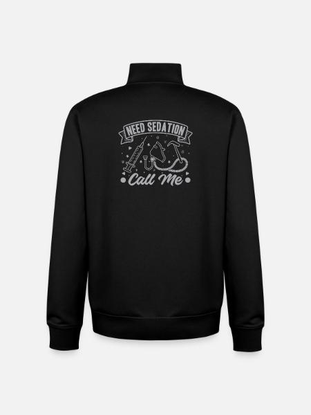 Anesthesiologist Need Sedation Anesthesia - Unisex Organic Zip Sweatshirt by Stanley/Stella - black