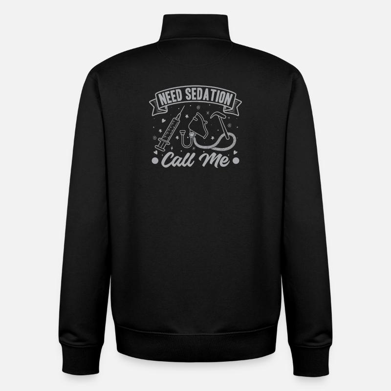 Anesthesiologist Need Sedation Anesthesia - Unisex Organic Zip Sweatshirt von Stanley/Stella - Schwarz