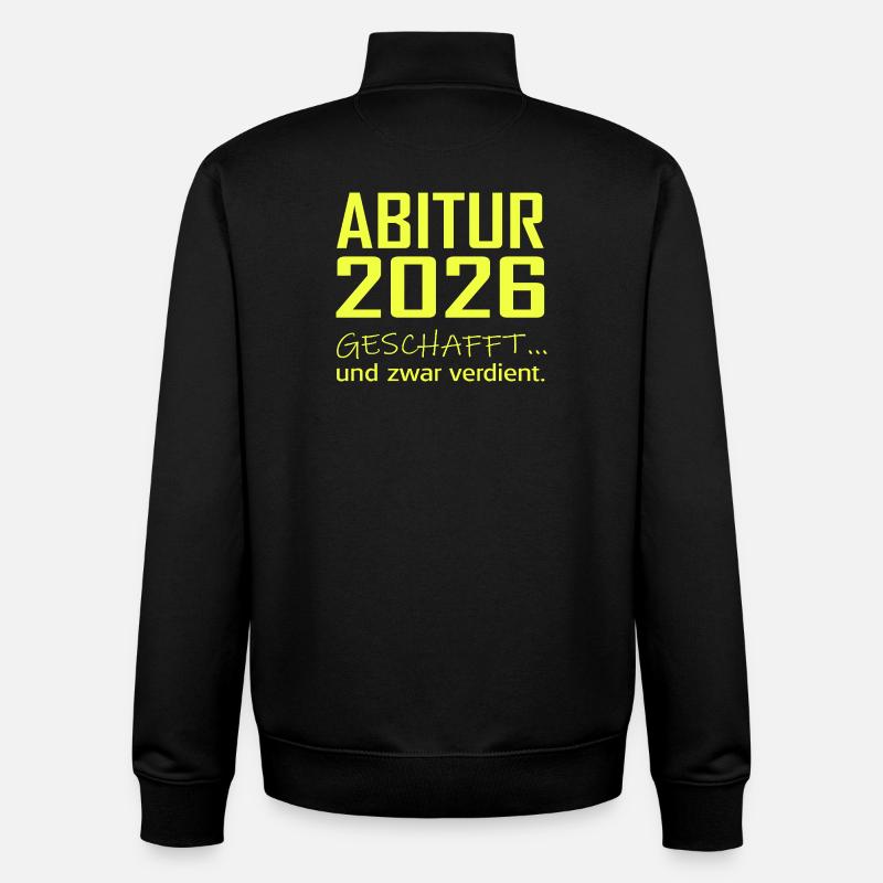 Abitur 2026 made - Unisex Organic Zip Sweatshirt by Stanley/Stella - black