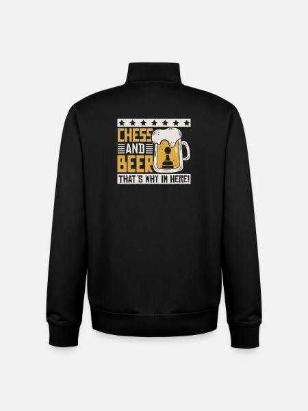 Échiquier des joueurs d’échecs - Sweat zippé unisexe en coton bio Stanley/Stella - noir