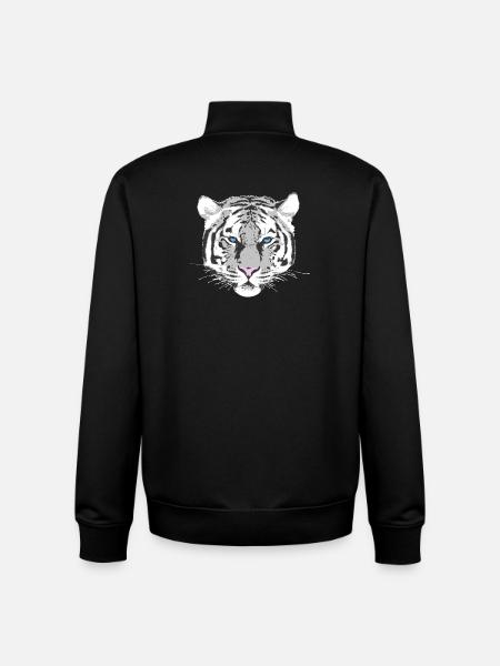 White Tiger - Unisex Organic Zip Sweatshirt by Stanley/Stella - black