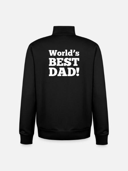 World’s Best Dad! - Unisex Organic Zip Sweatshirt by Stanley/Stella - black