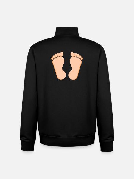 Foot Feet Foot Care Podology Gave Gave Idé - Stanley/Stella unisex sweatshirt med lynlås i økologisk - sort