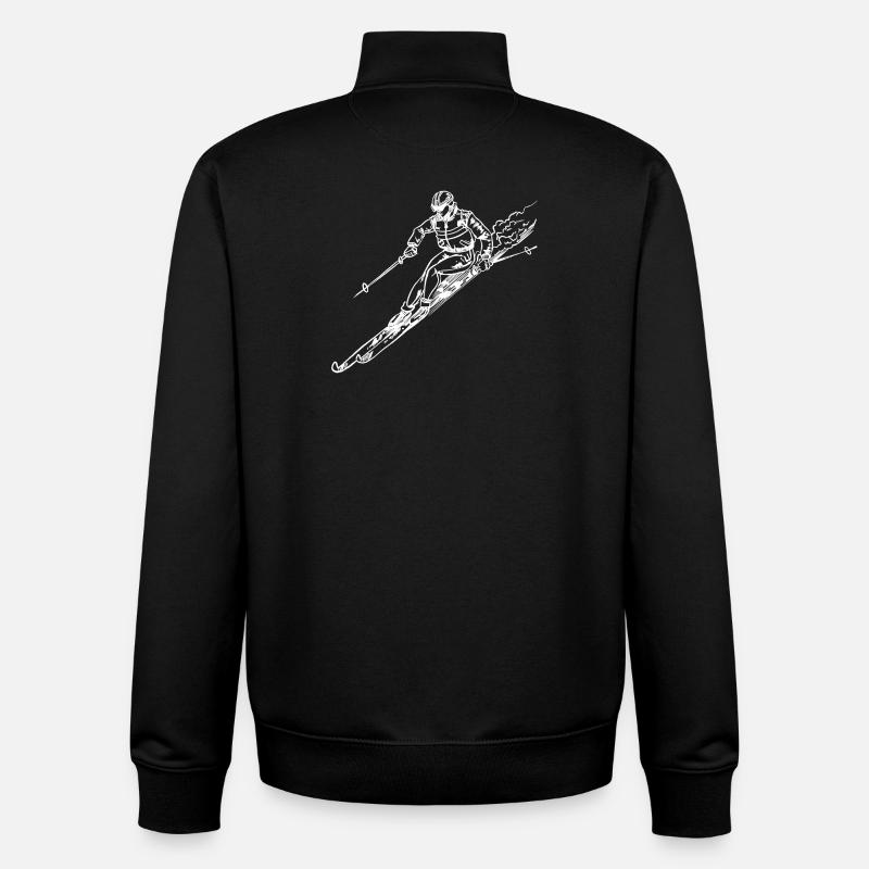 Ski - Unisex Organic Zip Sweatshirt von Stanley/Stella - Schwarz