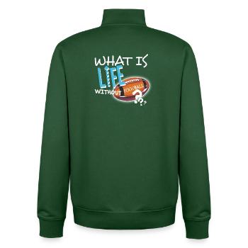 Qu’est-ce que la vie sans idée cadeau textile Football - Sweat zippé unisexe en coton bio Stanley/Stella - vert bouteille - Dos - AI Model Male 185 dark (185cm)