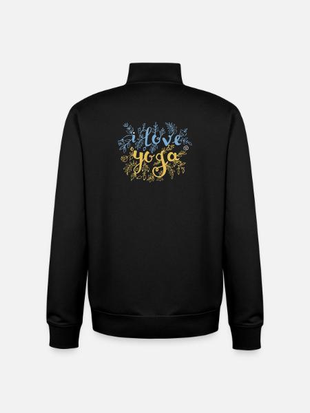 Lettrage Blütenliebe - Sweat zippé unisexe en coton bio Stanley/Stella - noir