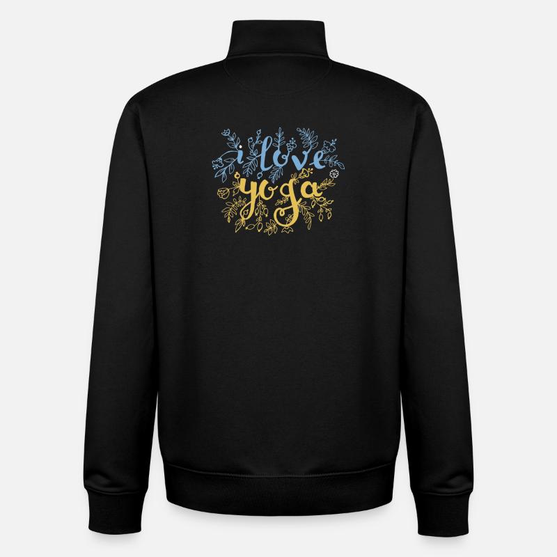 Blütenliebe Schriftzug - Unisex Organic Zip Sweatshirt von Stanley/Stella - Schwarz