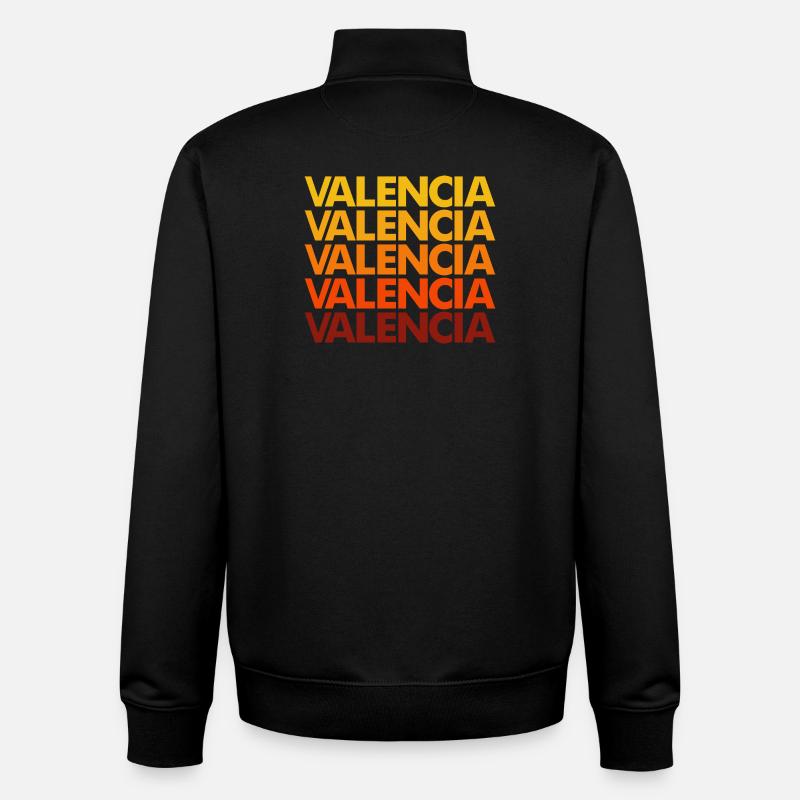 Valencia Gradient Font Stack - Unisex Organic Zip Sweatshirt by Stanley/Stella - black