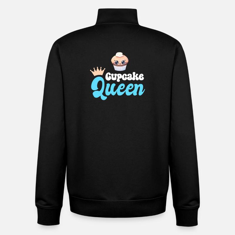 Cupcake Baking Baker - Unisex Organic Zip Sweatshirt by Stanley/Stella - black