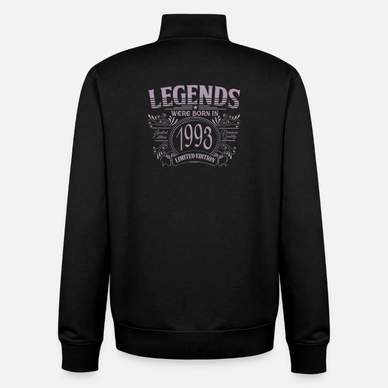 Millésime 1993 Anniversaire - Sweat zippé unisexe en coton bio Stanley/Stella - noir