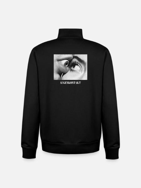 Augenkontakt Schwarzweiß - Unisex Organic Zip Sweatshirt von Stanley/Stella - Schwarz
