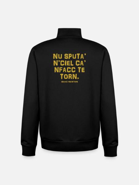 t-shirt Napoli Isaac Newton napoletano - Felpa unisex con zip in cotone biologico di Stanley/Stella - nero