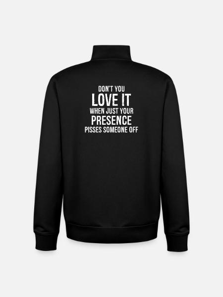 Ne l’aimez-vous pas présence drôle chemise - Sweat zippé unisexe en coton bio Stanley/Stella - noir