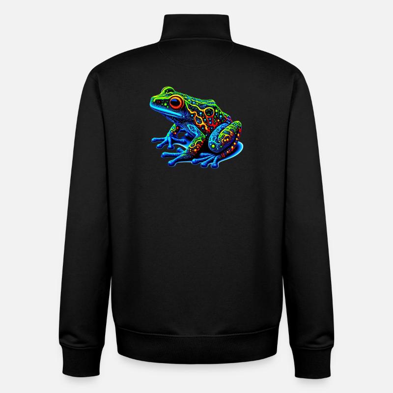 Frosch - Unisex Organic Zip Sweatshirt von Stanley/Stella - Schwarz