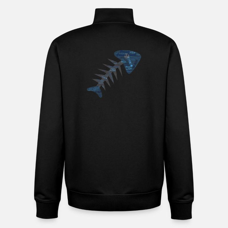 POISSON. POISSON D'AVRIL - Sweat zippé unisexe en coton bio Stanley/Stella - noir