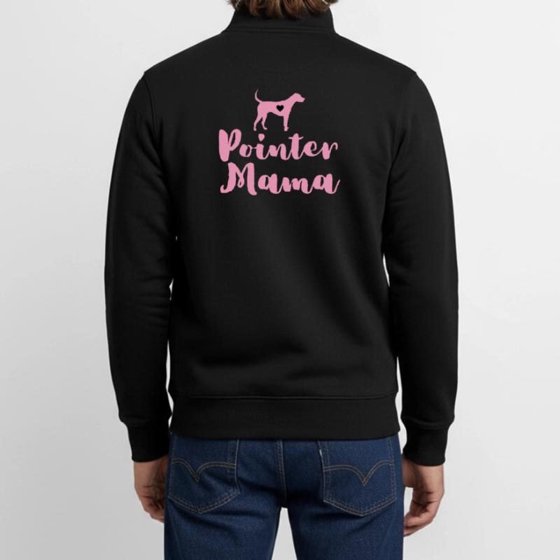 German Pointer Mom Pointer Mama Unisex Organic Zip Sweatshirt by Stanley/Stella