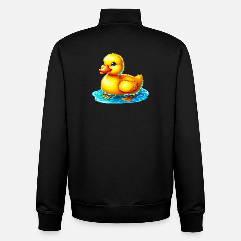 Duckling Duck Duck Duck - Unisex Organic Zip Sweatshirt by Stanley/Stella - black