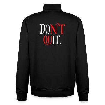 Gib nicht auf - Unisex Organic Zip Sweatshirt von Stanley/Stella - Schwarz - Hinten - AI Model Male 185 light (185cm)