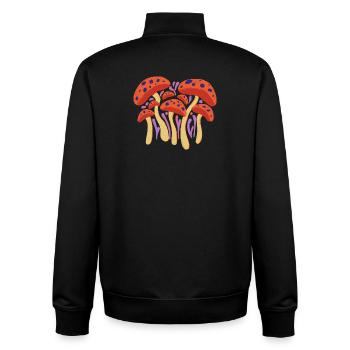 Waldpilz Truppe in Rotgelb - Unisex Organic Zip Sweatshirt von Stanley/Stella - Schwarz - Hinten - AI Model Male 185 light (185cm)