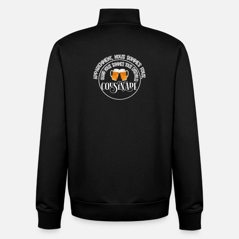 Cousinade + Jahr oder Datum zum Personalisieren - Unisex Organic Zip Sweatshirt von Stanley/Stella - Schwarz