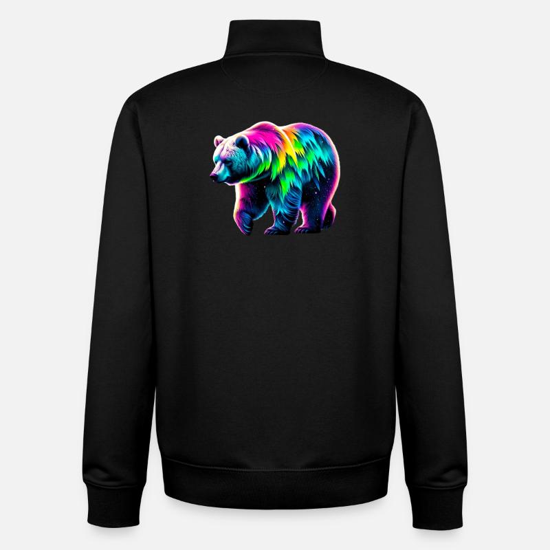 Bär - Unisex Organic Zip Sweatshirt von Stanley/Stella - Schwarz