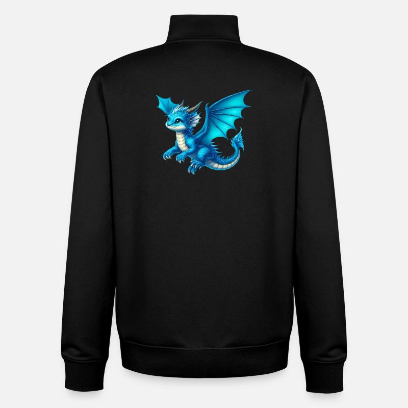 Dragon - Sweat zippé unisexe en coton bio Stanley/Stella - noir