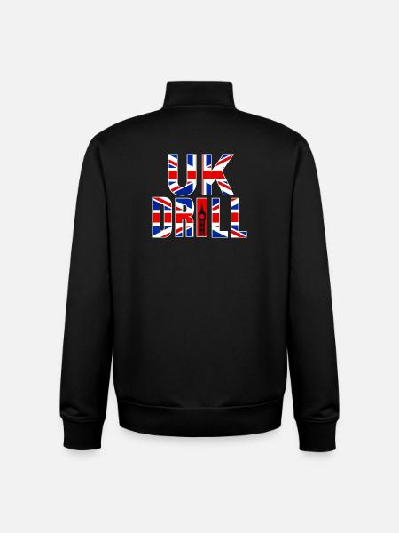 UK DRILL - Sweat zippé unisexe en coton bio Stanley/Stella - noir