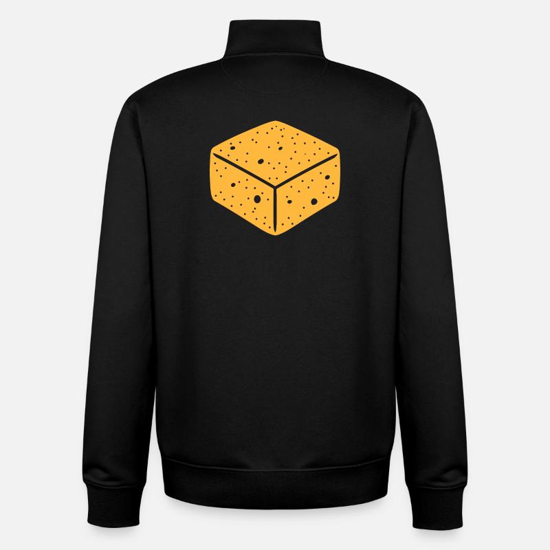 Motif de Gomme Effervescente éponge - Sweat zippé unisexe en coton bio Stanley/Stella - noir