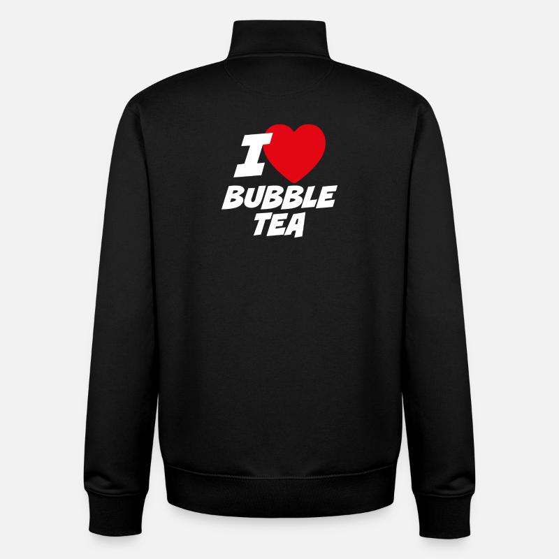 Ich liebe Bubble Tea - Unisex Organic Zip Sweatshirt von Stanley/Stella - Schwarz