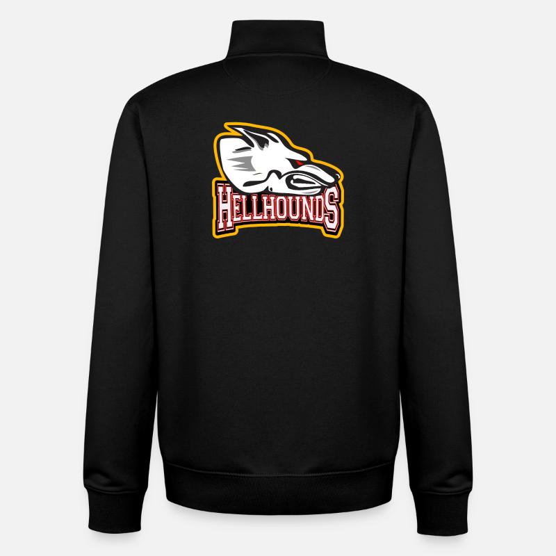 Hellhounds Logo - Sweat zippé unisexe en coton bio Stanley/Stella - noir