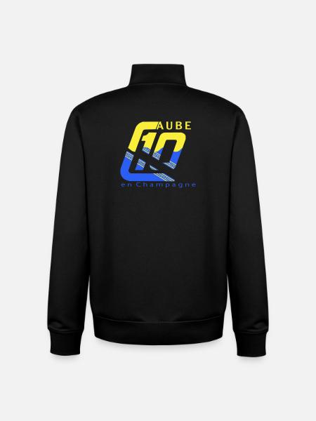 Logo 10 Aube - Sweat zippé unisexe en coton bio Stanley/Stella - noir