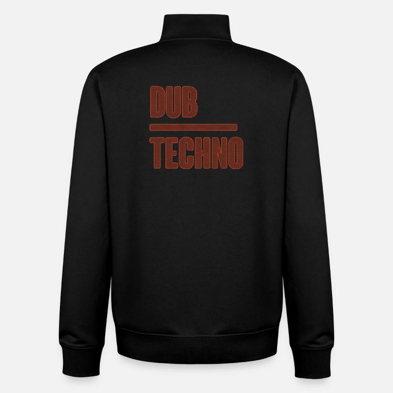 Dub Techno Mesh Neon - Sweat zippé unisexe en coton bio Stanley/Stella - noir