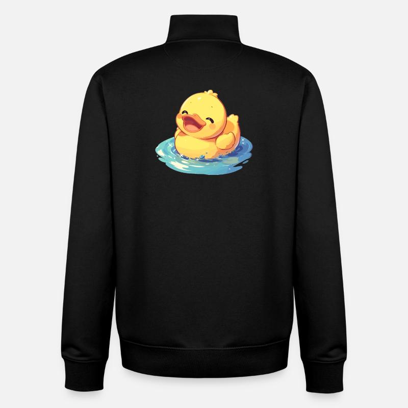 Ducks Duck - Unisex Organic Zip Sweatshirt by Stanley/Stella - black