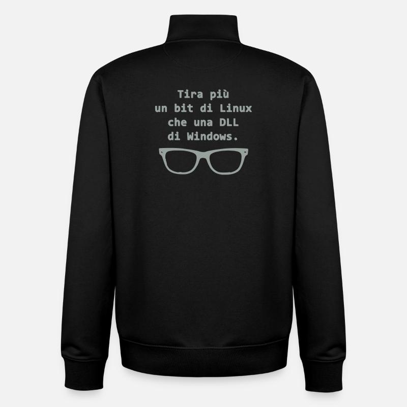 Linux (Englisch) - Unisex Organic Zip Sweatshirt von Stanley/Stella - Schwarz