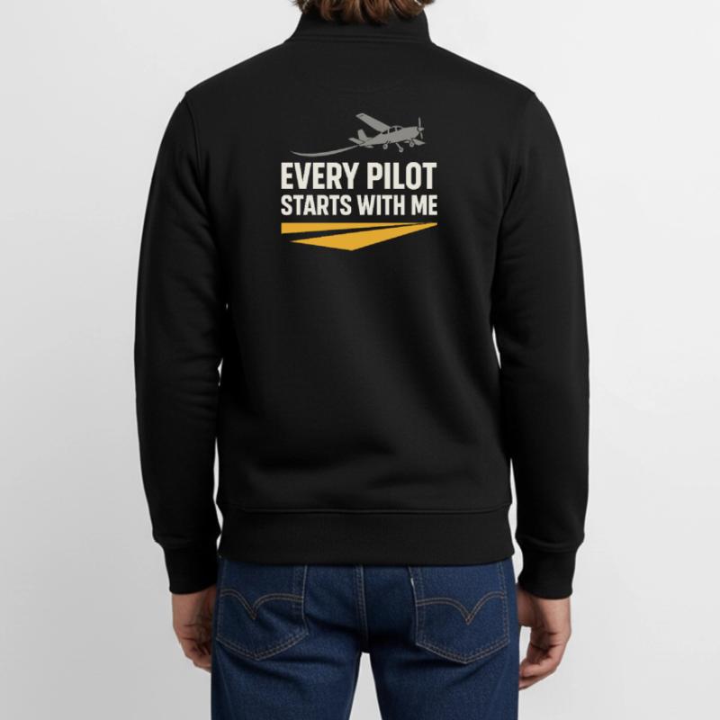 Flight Instructor Cfi Pilot Aviation Instructor Unisex Organic Zip Sweatshirt by Stanley/Stella