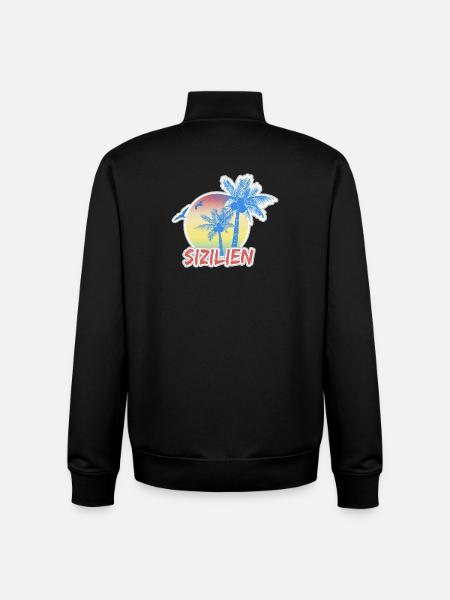 Sicily as a holiday - Unisex Organic Zip Sweatshirt by Stanley/Stella - black