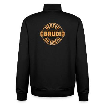 Meilleur frère - Sweat zippé unisexe en coton bio Stanley/Stella - noir - Dos - AI Model Male 185 light (185cm)