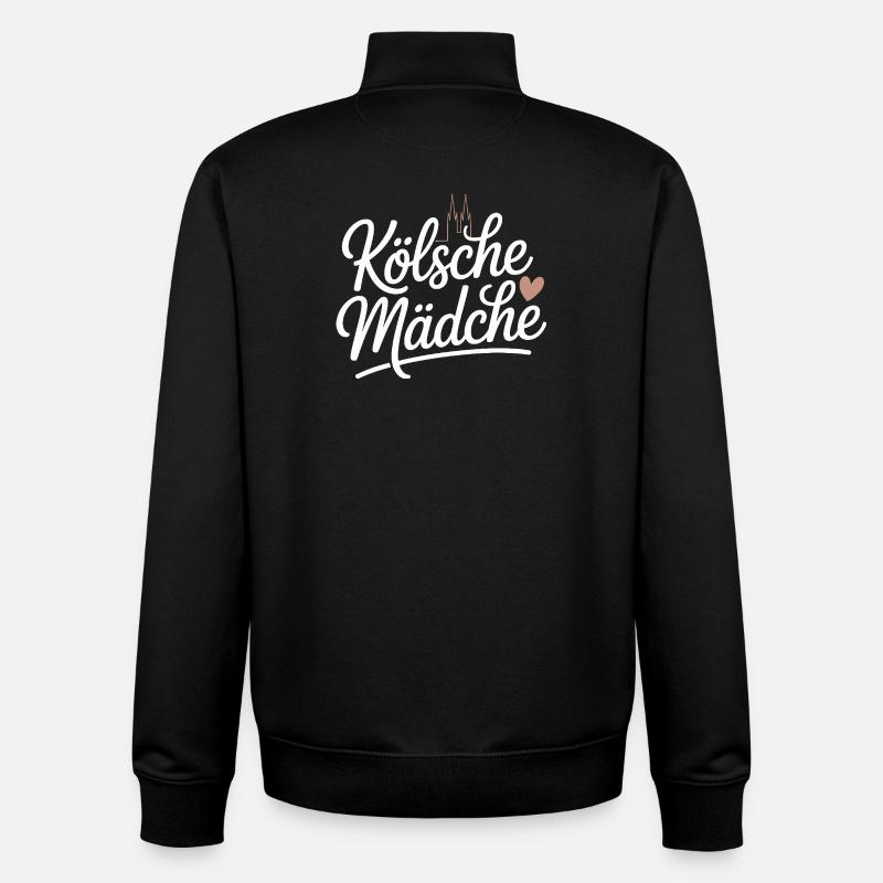 Cologne Filles Carnaval Cologne Filles - Sweat zippé unisexe en coton bio Stanley/Stella - noir