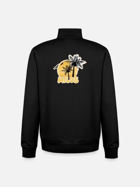 Geschenk für Milos - Unisex Organic Zip Sweatshirt von Stanley/Stella - Schwarz