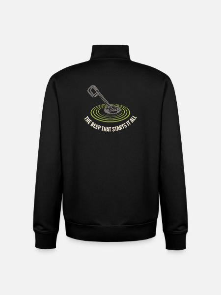 Introverted metal detector hobbyist - Unisex Organic Zip Sweatshirt by Stanley/Stella - black