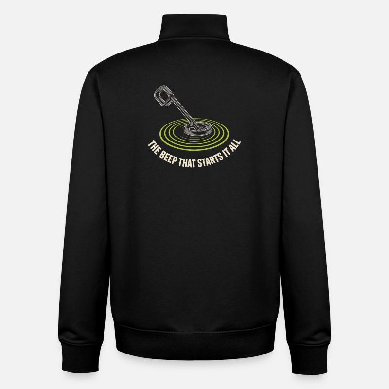 Introverted metal detector hobbyist - Unisex Organic Zip Sweatshirt by Stanley/Stella - black