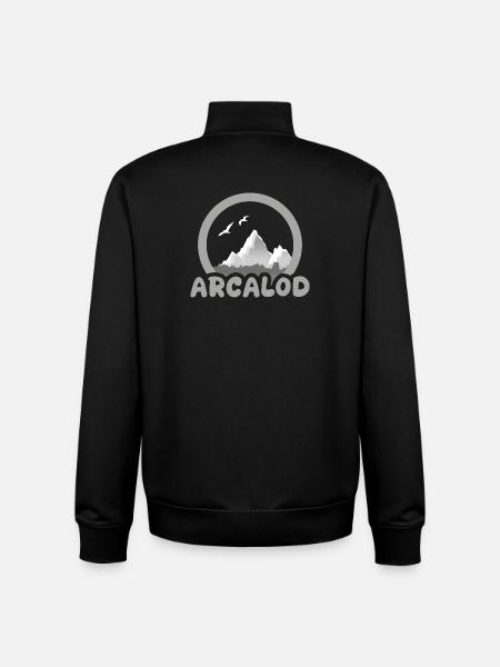 Trekking Arcalod - Sweat zippé unisexe en coton bio Stanley/Stella - noir