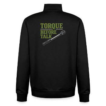 Tractor Mechanic Diesel Repair Tech - Unisex Organic Zip Sweatshirt by Stanley/Stella - black - Back - AI Model Male 185 light (185cm)