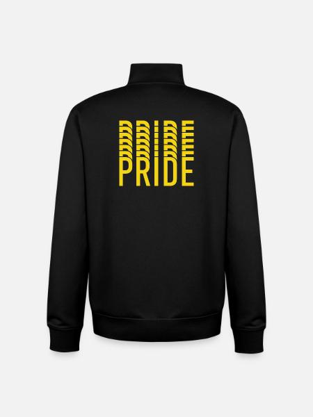 Pride Yellow Text Muster - Unisex Organic Zip Sweatshirt von Stanley/Stella - Schwarz